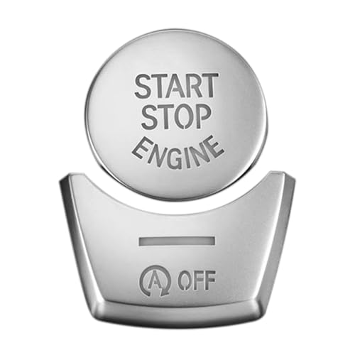Silver Chromed Electronic Parking Brake Handbrake Switch Button Cover Compatible with BMW 5 6 7 Series F10 F07 F12 F01 handbrake Button Cover Patch Compatible with BMW Accessories - color: Silver Start Cover(for F10)