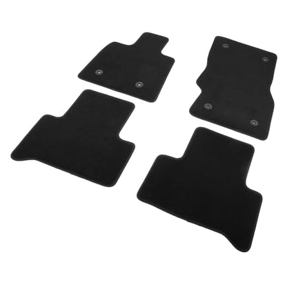 IKON MOTORSPORTS, Nylon Car Floor Mats Compatible with 2018-2025 Alfa Romeo Stelvio, OE Style Black Driver Passenger Car Carpets, Front Rear 4PCS Full Set