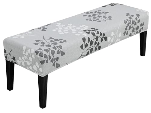 SPRINGRICO Stretch Dining Bench Cover, Removable Bench Slipcover Washable Bench Seat Protector Rectangle Bench Cover for Dining Room, Living Room, Bedroom, Kitchen (Byron Palm) - color: Byron Palm