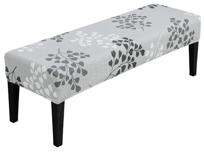 SPRINGRICO Stretch Dining Bench Cover, Removable Bench Slipcover Washable Bench Seat Protector Rectangle Bench Cover for Dining Room, Living Room, Bedroom, Kitchen (Byron Palm) - color: Byron Palm