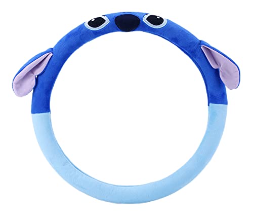 Cute Car Steering Wheel Cover, Universal Fit 15 Inch Soft Comfortable Plush Anti Slip & Odor Free Car Wheel Protector for Women Girls Blue - color: Blue
