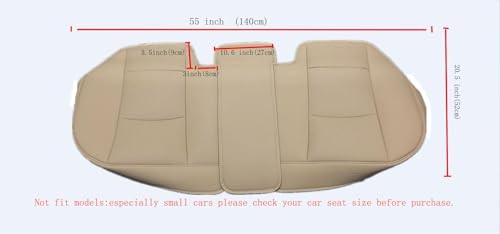 EDEALYN® 1 Pack Scalable (124-140cm) Back Seat Cover Car Seat Cover Seat Protector Rear Seat Bottom Cover Fits 90% of car - for Seat Bottom Only (Tan - Rear seat) - color: Beige - Rear seat