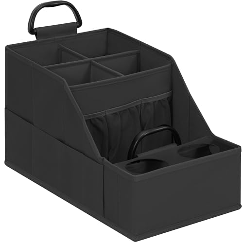Car Seat Organizer Backseat Front Seat, Car Organizer With 12 Storage Compartments 2 Cup Holders, Snack Storage For Kids Baby, SUV Truck Van Collapsible Storage Bag For Travel, BK - color: Black, size: 1 Pack