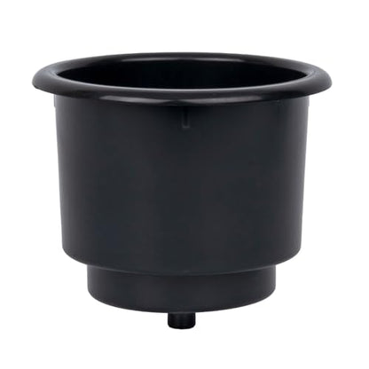 T-H Marine Universal Boat Cup Holder – Plastic Beverage Holder for Cans, Bottles & Cups – Mounts to Boats, ATVs, Coolers & More – LCH-1-DP – Black