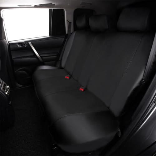 Flying Banner car seat Covers Full Set Faux Leather Air Mesh Breathable Man Lady Airbag Compatible Rear Bench Split 40/60 50/50 60/40 Truck Pick Up (Full Set - Low Back, Black Gray) - color: Black Gray