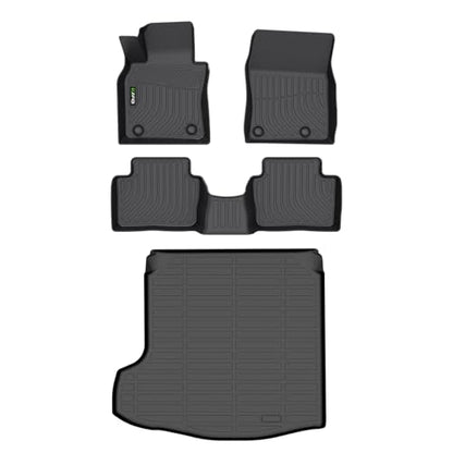 Floor Mats & Cargo Liner Custom for Mazda 3 2014-2018(Only Fits Hatchback Models) All Weather Protection TPE Floor Liners Front & Rear Row Full Set Accessories - Black - style: 2) For Mazda 3 Sedan 2019-2026 Set