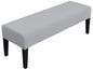 SPRINGRICO Stretch Dining Bench Cover, Removable Bench Slipcover Washable Bench Seat Protector Rectangle Bench Cover for Dining Room, Living Room, Bedroom, Kitchen (S2-Silver Gray) - color: S2-silver Gray