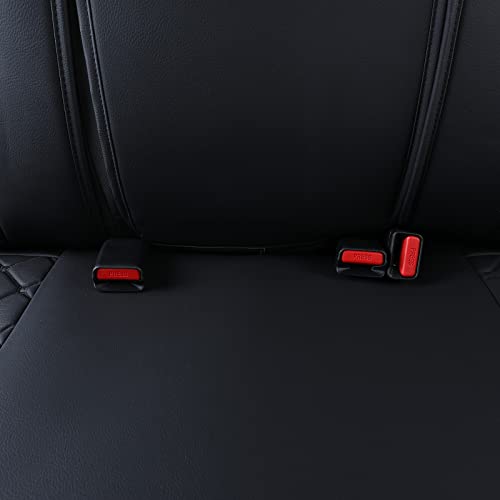 Tomatoman Tacoma Seat Covers Customized for 2005-2025 2026 Sport Extended SR V6 Pickup Truck, Waterproof Faux Leather Car Cushions(Rear Seat, Black) - color: Rear Seat/Black