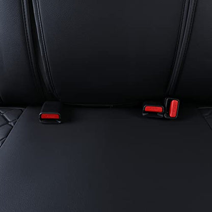 Tomatoman Tacoma Seat Covers Customized for 2005-2025 2026 Sport Extended SR V6 Pickup Truck, Waterproof Faux Leather Car Cushions(Rear Seat, Black) - color: Rear Seat/Black