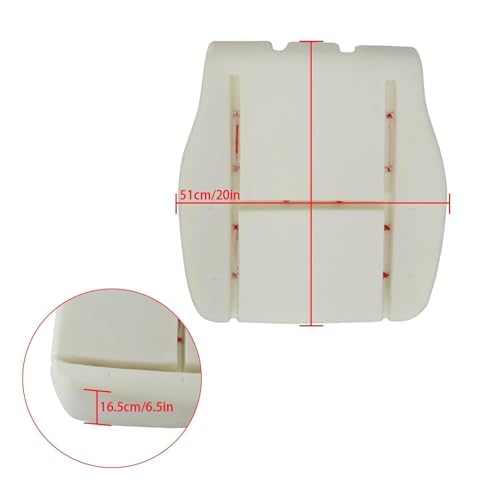 NLQR Front Driver Bottom Replacement Seat Cover & Foam Cushion Compatible with Chevy Silverado Tahoe Suburban Avalanche GMC Yukon Sierra 1500 2500HD 3500HD 2007 2008 2009 2010 2011 2012 2013 2014