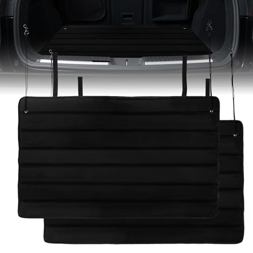 2 Pcs Large Bumper Guard 41 x 25 Inches Black Foldable Rear Bumper Protector Universal SUV Trunk Mat for Cars Preventing Scratches While Unloading Loading