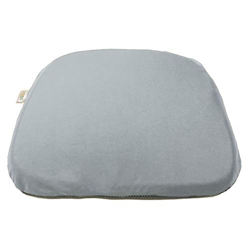 Yogibo Cushibo Gel Seat Cushion for Long Sitting Pressure Relief, Office Desk Chair, Computer, Car, Meditation, Floor Seating Pad, Non-Slip, Indoor and Outdoor, Water Resistant Cover, Light Grey - color: Pebble