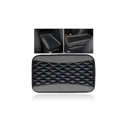 Auto Center Console Pad, Universal Waterproof Armrest Seat Box Cover, Car Interior Accessories, Leather Auto Armrest Cover Protector for Most Vehicle, SUV, Truck (Gray)