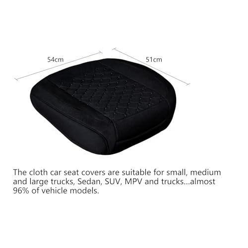 Car Seat Cover,Bottom Car Seat Covers Cloth,Front Seat Only,Fabric Wrap Around The Bottom,Breathable Car Seat Protector Fits 95% of Vehicles 1 Piece,Black - color: allBlack