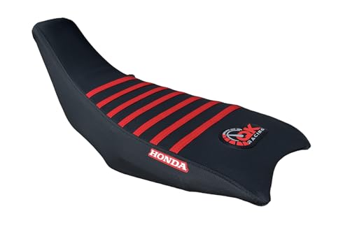 Seat Cover - Compatible Fit for Hond@ 2004-2018 TRX450 TRX 450R TRX 450 R TRX 450ER TRX 450 ER Quad (Black/Red) - color: Black/Red
