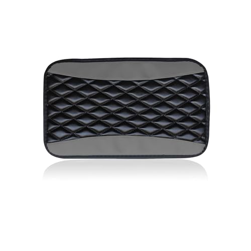 Auto Center Console Pad, Universal Waterproof Armrest Seat Box Cover, Car Interior Accessories, Leather Auto Armrest Cover Protector for Most Vehicle, SUV, Truck (Gray)