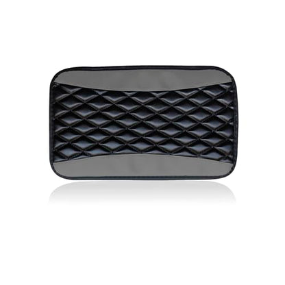 Auto Center Console Pad, Universal Waterproof Armrest Seat Box Cover, Car Interior Accessories, Leather Auto Armrest Cover Protector for Most Vehicle, SUV, Truck (Gray)