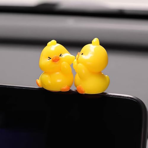 Funny Ducks Car Dashboard Decorations Accessories Interior, Cute Kiss Duck Action Figures for Car Dash Board Charms Decor Motorcycle Trucks Decoration Cake Toppers Ornaments Women Men - color: D3