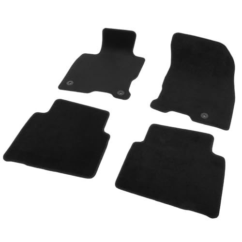 IKON MOTORSPORTS, Nylon Car Floor Mats Compatible with 2020-2025 Lincoln Corsair 4DR, OE Style Black Driver Passenger Car Carpets, Front Rear 4PCS Full Set