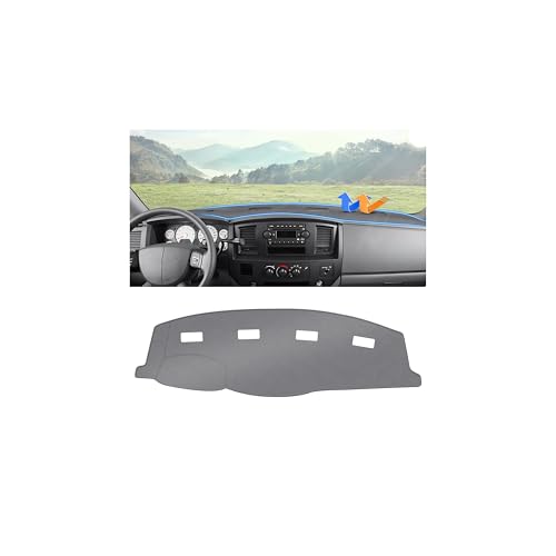 Autorder Gray Dashboard Cover Mat for 2006-2009 Dodge Ram 1500 2500 3500,2009 Dodge Ram 2500 3500 4500 5500,2010 Dodge Ram 4500 5500 Accessories Dash Cover Polyester Dash Mat - size: Gray 2006-2009 Dodge Ram