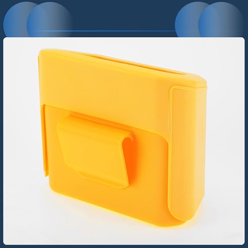 Car Trash Can Car Door 6.3" Length 2.8" Width 5.5" Height Auto Trash Bin Plastic Yellow Hanging - color: Yellow