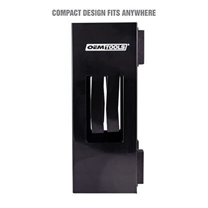OEMTOOLS 23125 Black Magnetic Glove Dispenser, Disposable Gloves Box Holder, Magnetic Glove Box Holder for Wall Mount - color: Black