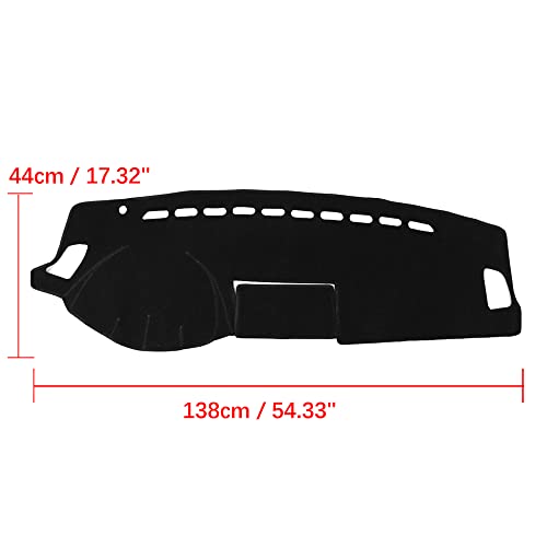 X AUTOHAUX Car Dashboard Cover Nonslip Black Sun Pad for Mazda 6 2009-2011