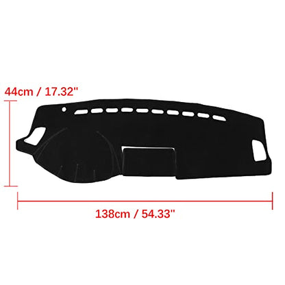X AUTOHAUX Car Dashboard Cover Nonslip Black Sun Pad for Mazda 6 2009-2011