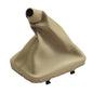 Manual Gear Shift Knob Black Leather Shifter Boot Cover Gaiter with Frame for B-mw E30 E36 E39 E46 E81 E82 E87 E88 E90 E91 E92 E93 (E46 Beige) - size: E46 beige