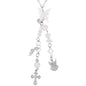 Angel Cross Rear View Mirror Charm - Crystal Angel Wing Pendant Hanging Chain, Religious Cross Car Suncatcher Ornament, Spiritual Car Interior Decor Gift for Women - style: Angel Cross