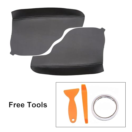 FZJDSD 2pcs Black Auto Door Panel Armrest Cover Replacement Compatible with Honda Odyssey 2011 2012 2013 2014 2015 2016 2017 Microfiber Leather Car Door Armrest Replacement Anti-Scratch - color: Black