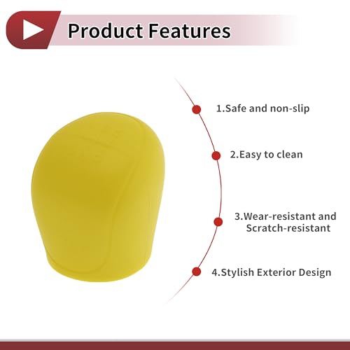 Gear Shift Knob Cover Universal for Car SUV Truck RV Insert Stick Shifting Handle Protector Silicone Yellow