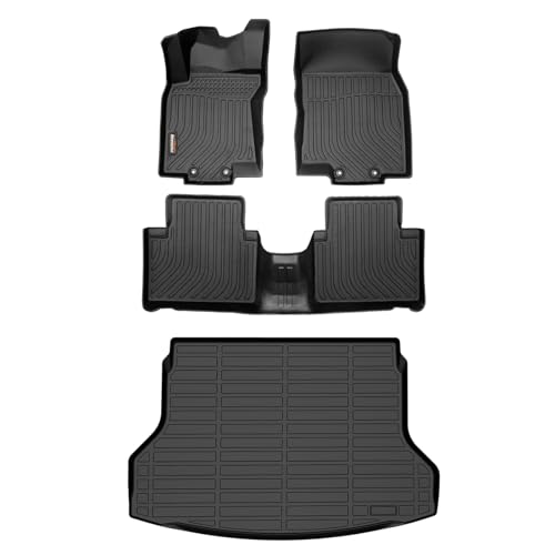 Binmotor-All Weather Floor Mats Cargo Mat for Nissan Rogue 2014-2020(Not for Sport/Hybrid/Select/7-Seater), Car Mats with Trunk Mat Full Set, Heavy Duty Car Floor Liners for Rogue Accessories - style: 1) Car Mats for Nissan Rogue (2014-2020)