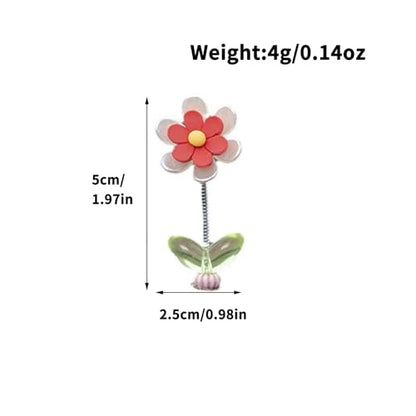 5pcs Ucubwfu Car Center Console Daisy Spring Ornament, Car Interior Flower Ornament