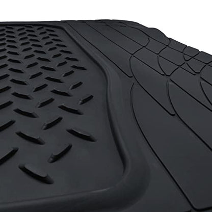 PIC AUTO Heavy Duty Cargo Liner, Trimmable All-Weather Rubber Trunk Mat for Cars, SUVs, Vans & Trucks, Anti-Slip Backing, Durable Protection, Large, Black - color: Black