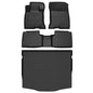 Hutisya-Floor Mats & Cargo Liner Set Fit for 2020-2026 Ford Escape Hybrid All Weather Protection Anti-Slip & Durable TPE Full Set Liners Automotive Accessories-Black - style: 18)For Escape Hybrid 2020-2026 Full Set