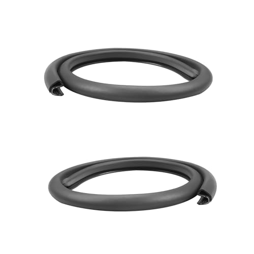Temmis 2PCS Car Door Seal Strip 2.62FT, Buckle Design Automotive Door Soundproofing Weather Rubber Stripping, Auto Interior Accessories for Car Truck Door