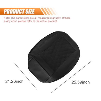 Luxury Faux Leather Car Seat Cover, Anti-Slip Waterproof Universal Front Bottom Seat Protector with Storage Pocket, Triangular Pattern Vehicle Seats Cushion for Sedans, SUVs, Trucks (2PCS&Black) - color: 2PCS&Black