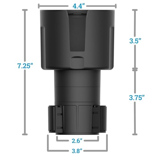 Swigzy Car Cup Holder Expander (Long Base) - Adjustable Expandable Insert Extender, Automotive Adapter Holds Hydro-Flask, Yeti, Nalgene, Large (32 40 oz) Water Bottles, Big Drinks - Universal - color: Black, size: Holds 18-40 oz (Long Base)