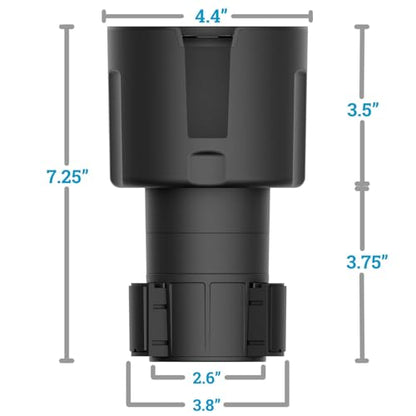 Swigzy Car Cup Holder Expander (Long Base) - Adjustable Expandable Insert Extender, Automotive Adapter Holds Hydro-Flask, Yeti, Nalgene, Large (32 40 oz) Water Bottles, Big Drinks - Universal - color: Black, size: Holds 18-40 oz (Long Base)