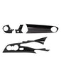 4PCS Carbon Fiber Center Console Gear Shift Panel Trim Cover Gear Shift Panel Trim Cover Cup Holder Frame Interior Decoration Kit Accessories fit for Chevrolet Camaro 2016-2022