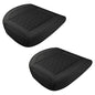 Luxury Faux Leather Car Seat Cover, Anti-Slip Waterproof Universal Front Bottom Seat Protector with Storage Pocket, Triangular Pattern Vehicle Seats Cushion for Sedans, SUVs, Trucks (2PCS&Black) - color: 2PCS&Black