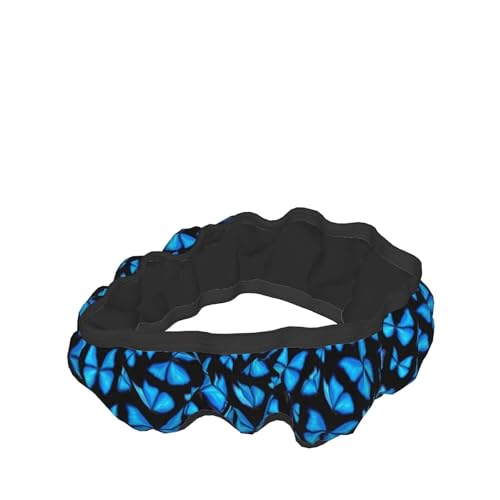 Blue Butterfly Steering Wheel Covers Non Slip Neoprene Steering Wheel Protector Universal 15 inch for Women Men Car - color: Black18