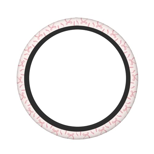 Pink Bow Steering Wheel Cover Cute Car Accessories - color: Pink Bow