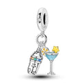 NARMO Charms for Bracelets 925 Sterling Silver Star Dangle Charms Car Keys Lipstick Dangle Charm Beads for Women Bracelets Necklace - color: Blue Enchantress