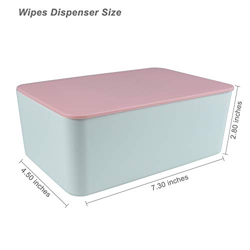 Diaper Wipes Dispenser, Tissue Storage Box Case, Wet Wipe Dispenser Holder with Lid for Home, Office, Cars (Pink) - color: Pink