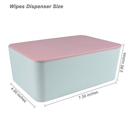 Diaper Wipes Dispenser, Tissue Storage Box Case, Wet Wipe Dispenser Holder with Lid for Home, Office, Cars (Pink) - color: Pink