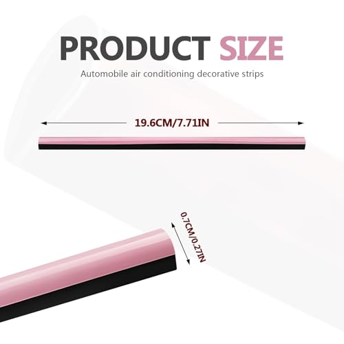 Automotive 20PCS Universal Car Air Conditioner Vent Trim Decoration Strip Bendable Vent Outlet Trim for Most Cars SUVs and Trucks with Straight Grilles,Pink - color: Pink