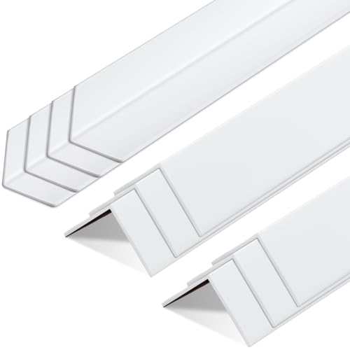 Sasylvia 10 Pcs Wall Corner Protector Guards, Avoid Scratching Scuffs, 1 x 48 Inches Vinyl Corner Trim Molding, Ease Install & Cleaning for Door Countertop Furniture Cabinet Protection - color: White, size: 1 x 1 x 48 Inches