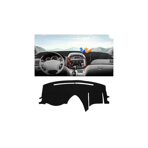 Autorder Dashboard Cover Mat for Toyota Sienna 2004-2010 Accessories Dash Cover Upgrade Flannel Dash Mat Sunshade Glare UV Rays Protector - size: Black 2004-2010 Toyota Sienna